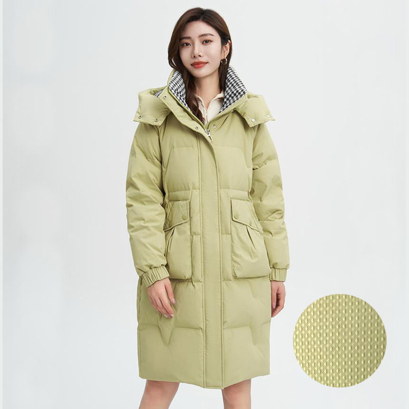 波司豋棉服女中长款2023新款连帽立领加厚韩版宽松长款过膝棉衣冬