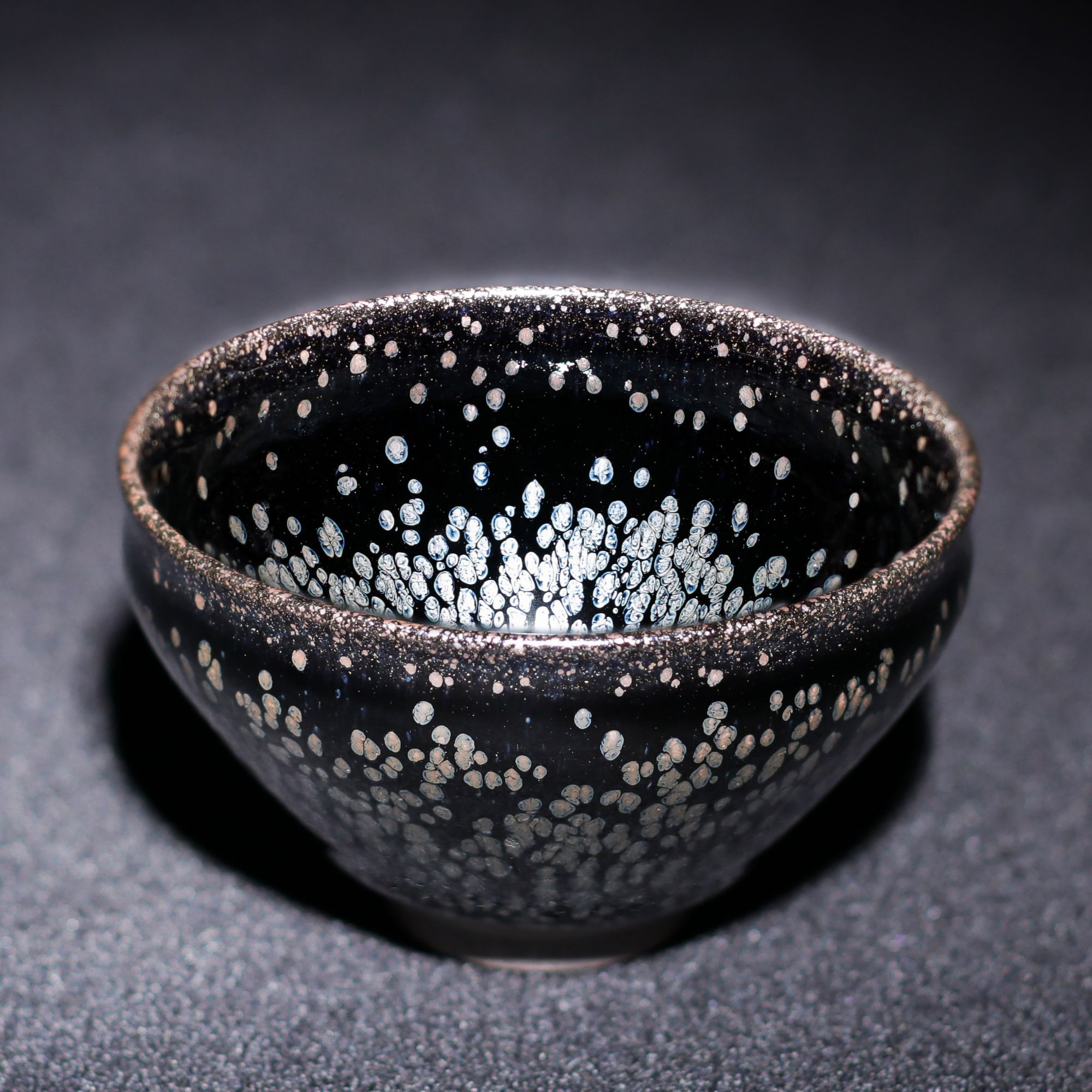 【盏上生花-黄少屏】原矿铁胎建盏原矿油滴手工茶盏主人杯茶杯