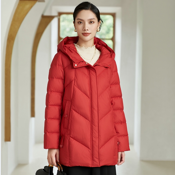 FA8040气质短款宽松白鸭绒新款羽绒服女冬季时尚加厚保暖