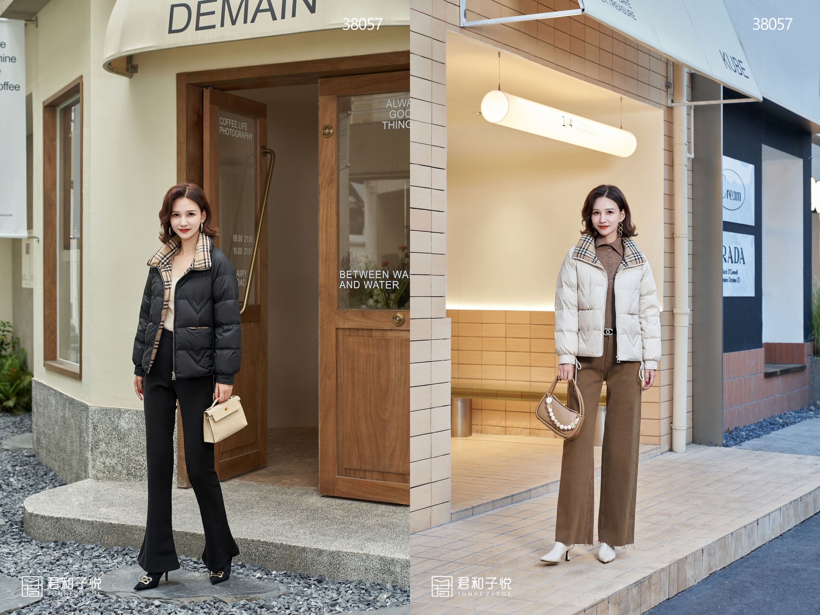 F38057气质短款宽松白鸭绒羽绒服女冬季时尚加厚保暖秋冬防风