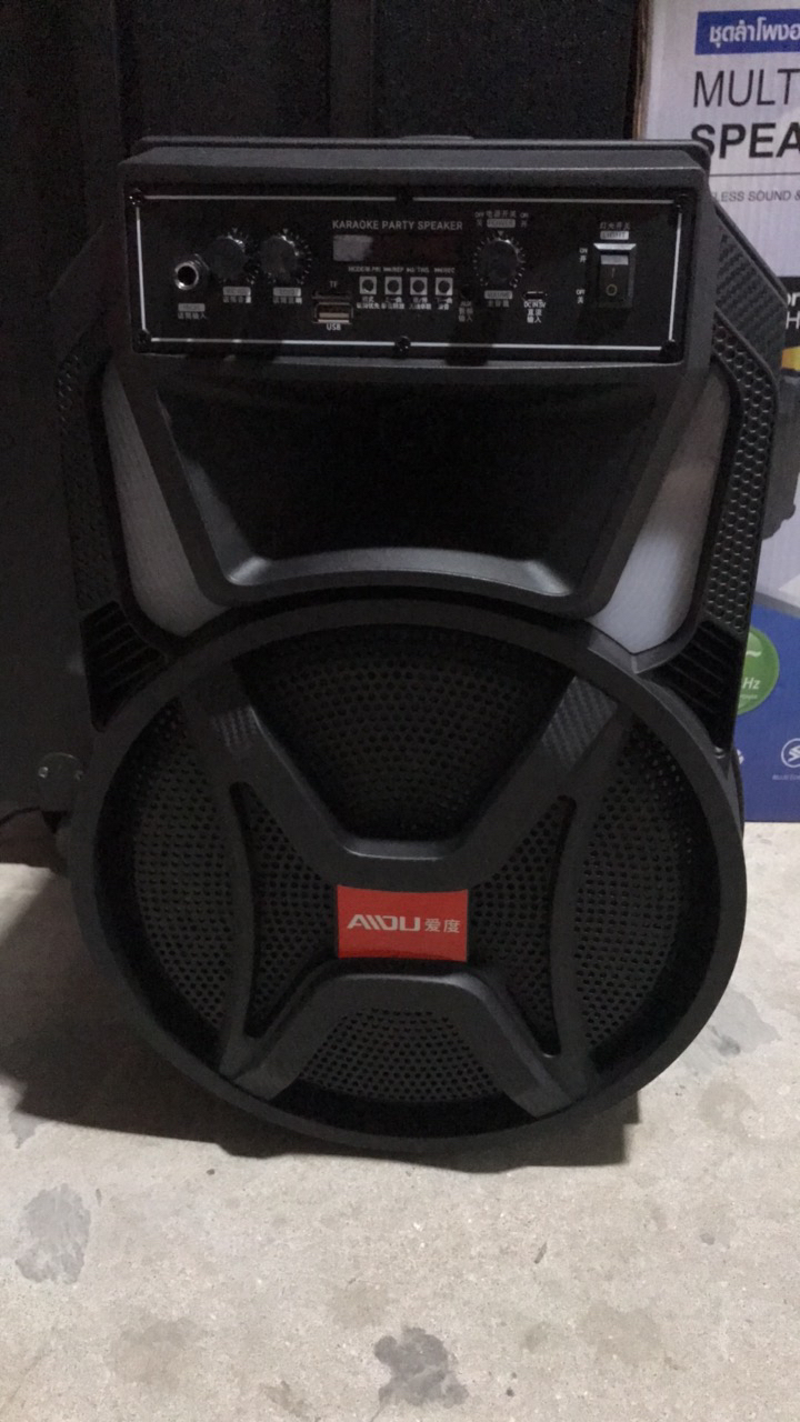 9新  12寸音箱A307S带一个话筒，库存机电池不保，20瓦