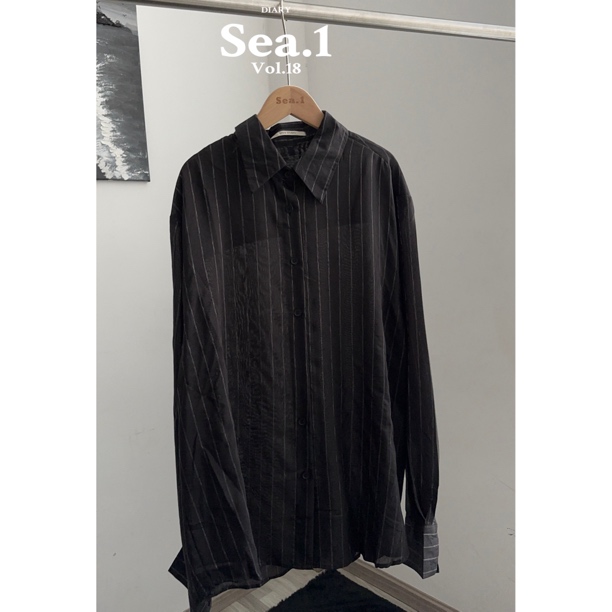 【Sea.1 x AnAn】薄款条纹防晒衬衫 夏季个性百搭女款衬衫