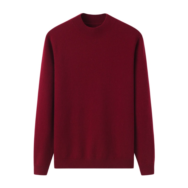 雍致-纯山羊绒加厚半高领男士针织衫