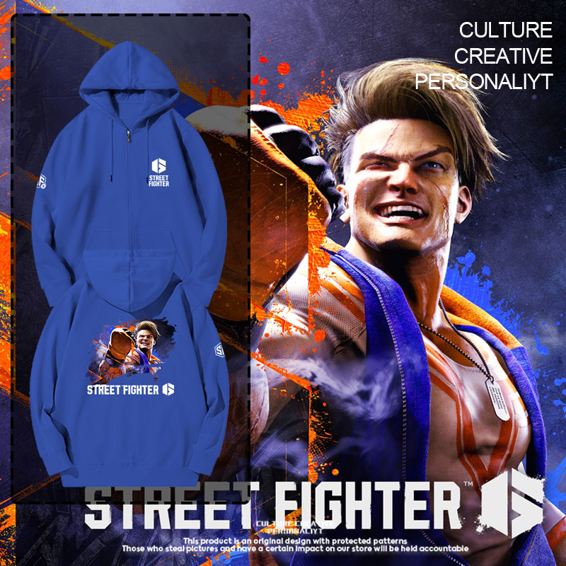 街头霸王6嘉米街霸6 steam ps5游戏周边开衫卫衣男女拉链连帽外套