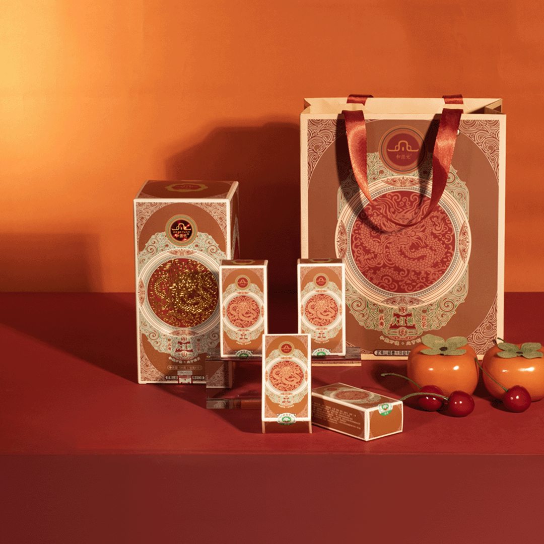 新品和德元龙年大红袍清香型茶叶正宗武夷山岩茶礼盒装乌龙茶120g