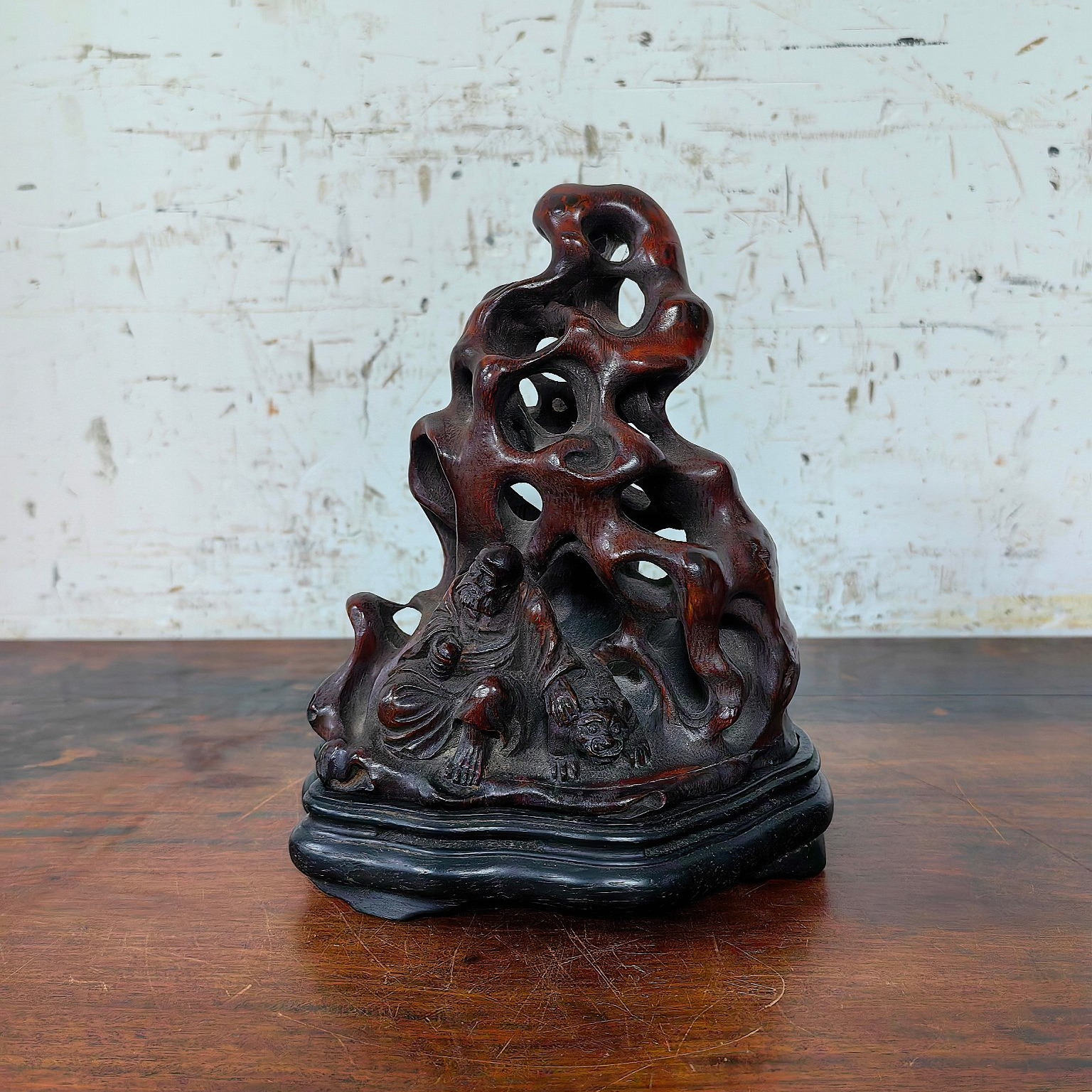 旧藏  精美竹雕达摩香薰   尺寸高18cm长14.5cm宽11cm