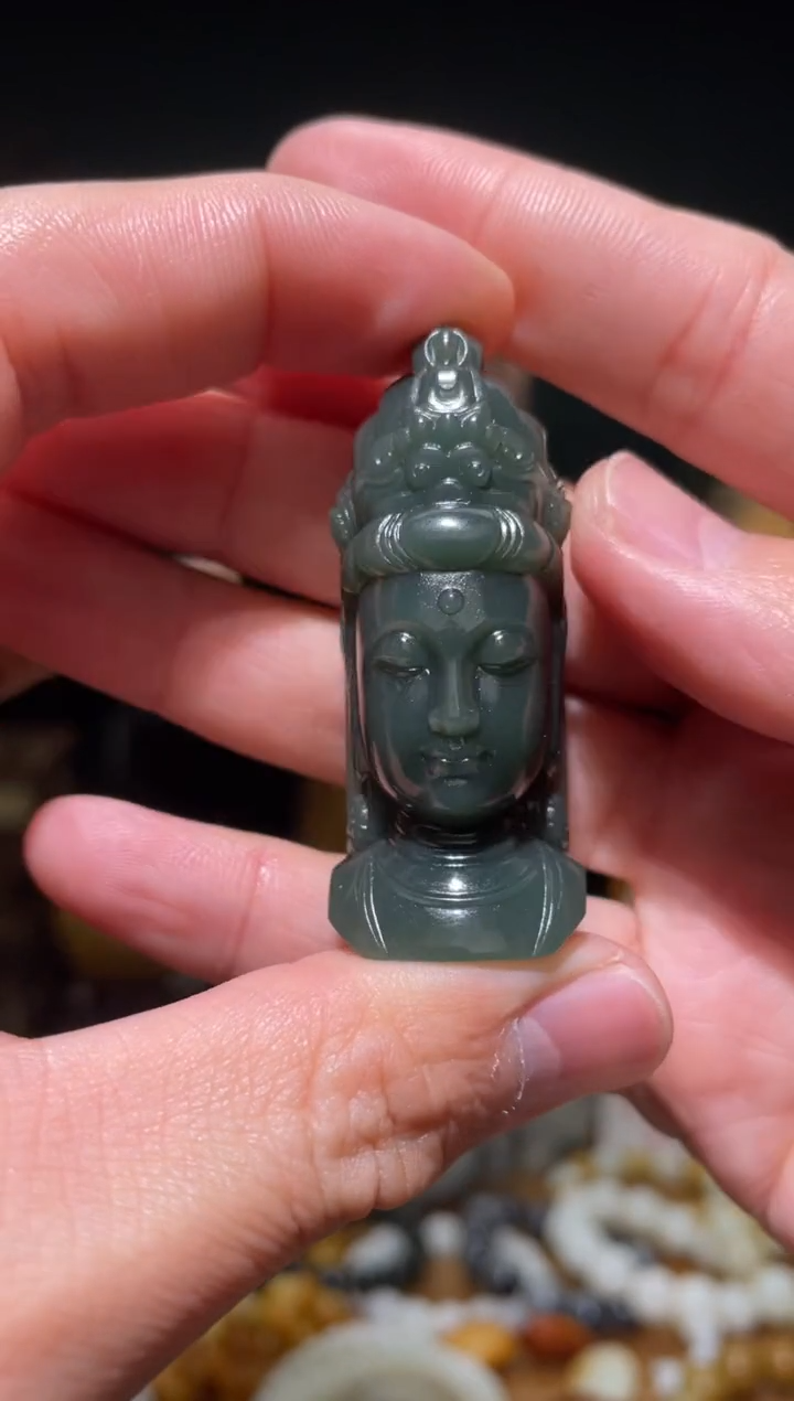 【闪购商品】和田玉吊坠(不含链)未镶嵌观音36g