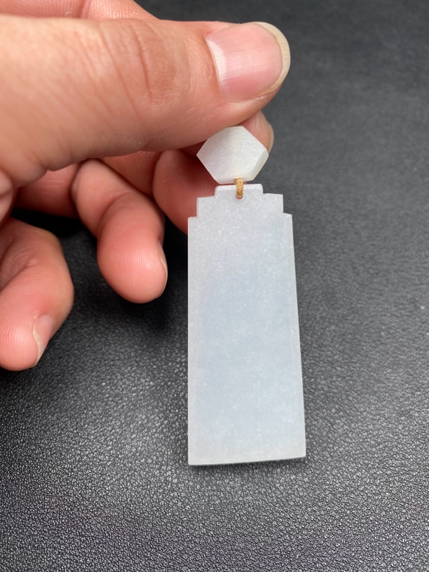 缅甸翡翠A货，无事牌挂件