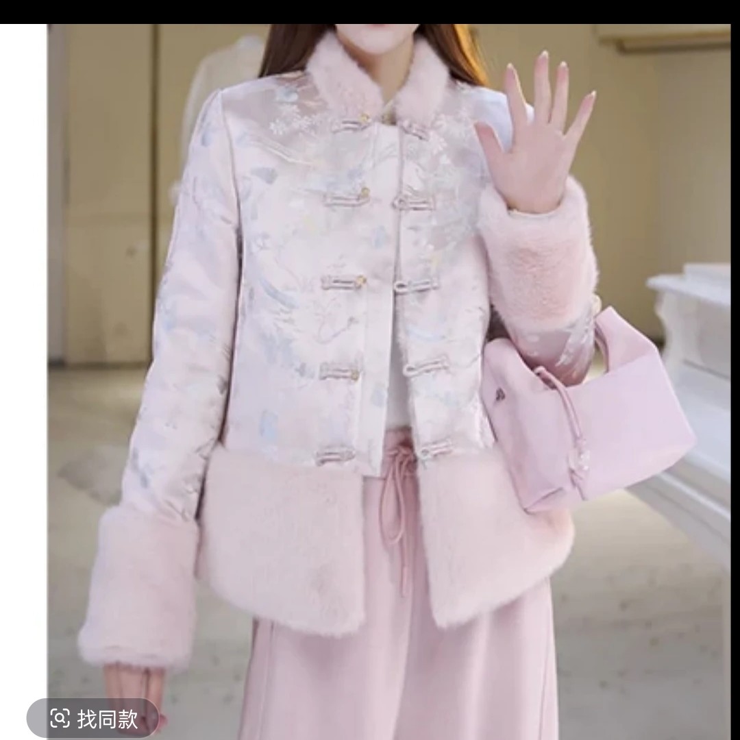 新款新中试盘扣刺绣两面穿国风外套 加厚时尚大气刺绣