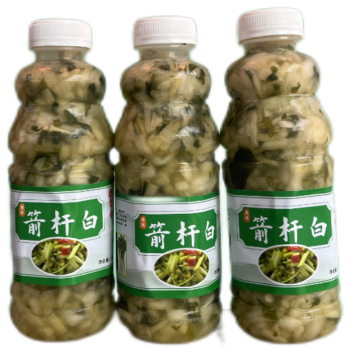 安陆特产手工箭杆白脆嫩下饭菜（每瓶500g，每件3瓶含小香油1瓶）