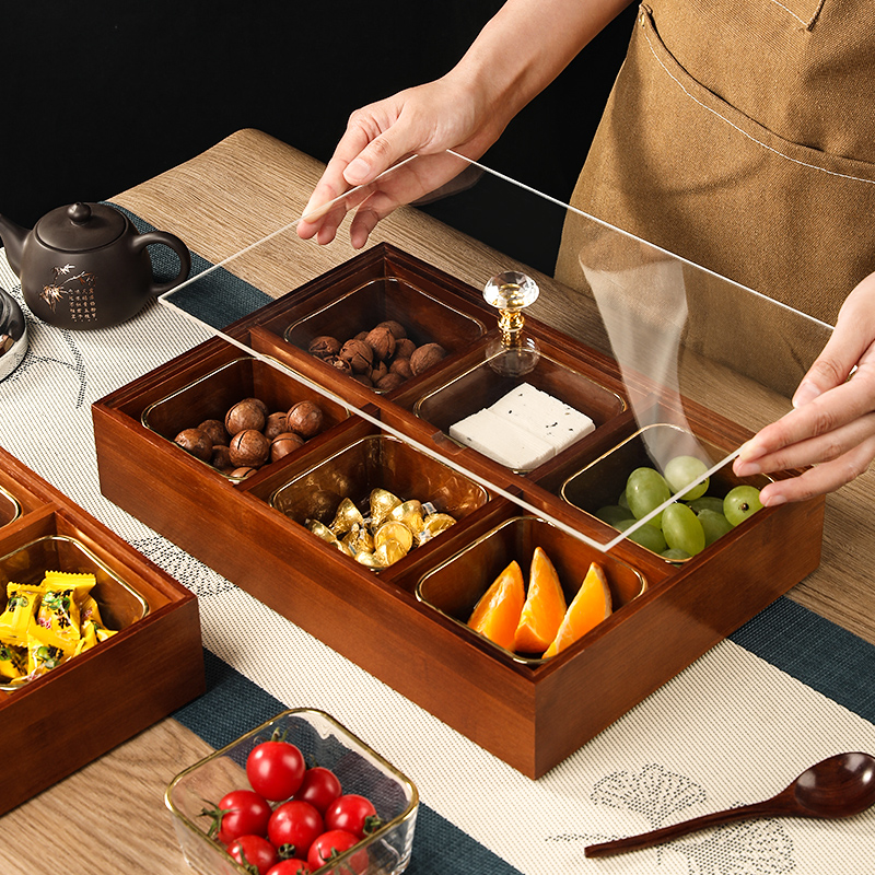 【小扬哥优选】新中式干果盒零食干果收纳盒客厅家用茶几果盘轻奢