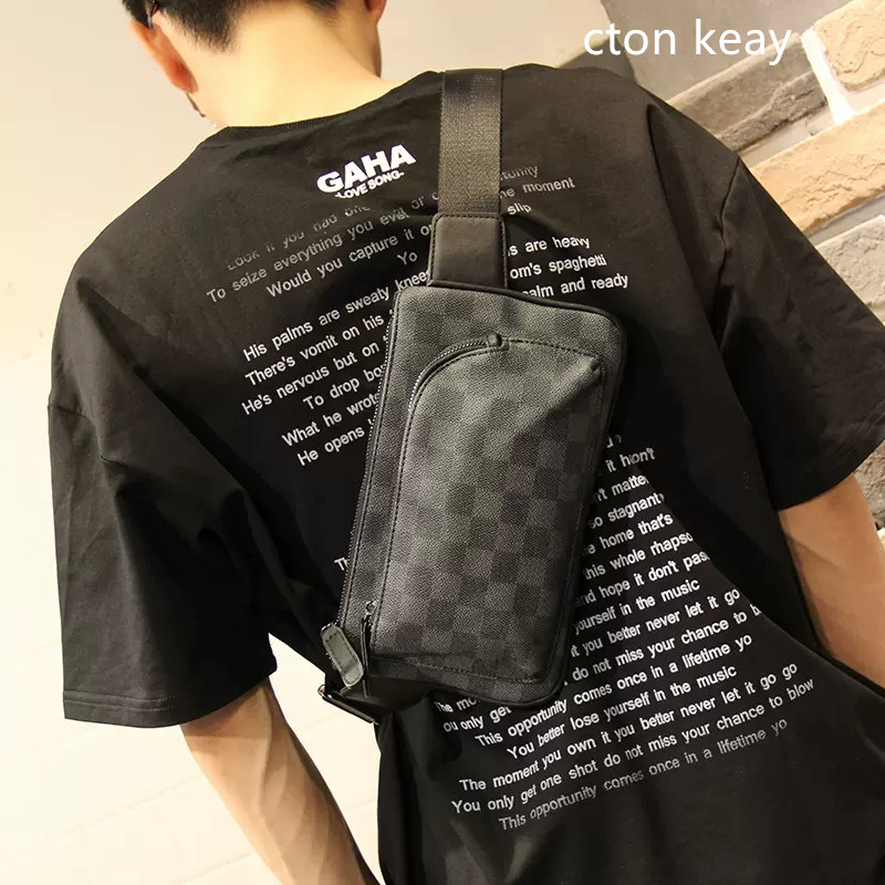 胸包真皮腰包时尚潮牌牛皮专用高品质搭多功能男包背包街头单肩包