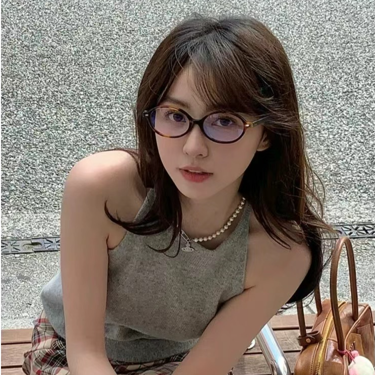 不带包装板材韩版时尚百搭素颜镜网红防辐射复古圆框黑色墨镜男女