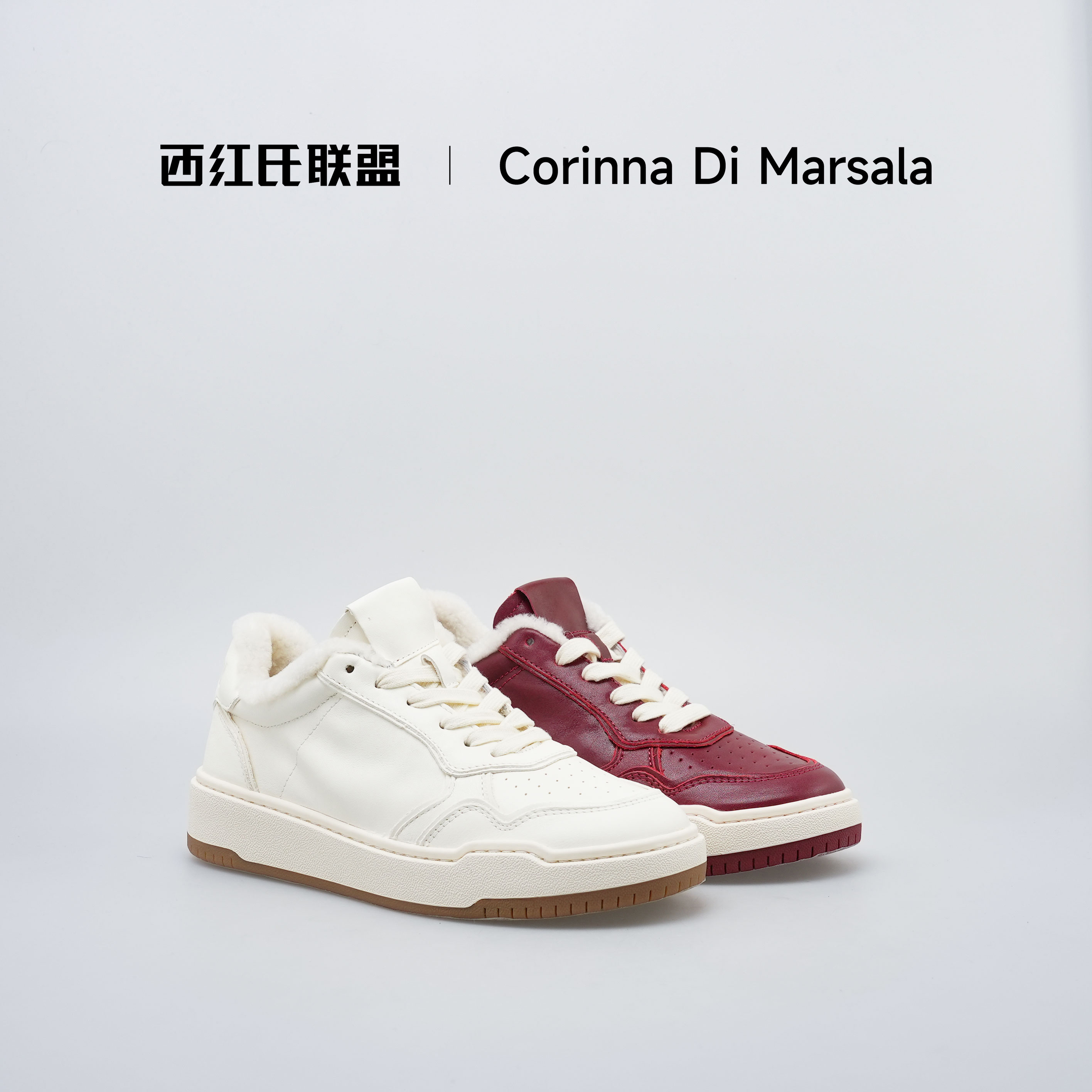 【西红氏联盟】冬季时尚百搭加绒厚底休闲鞋跟高3cm半码拍大