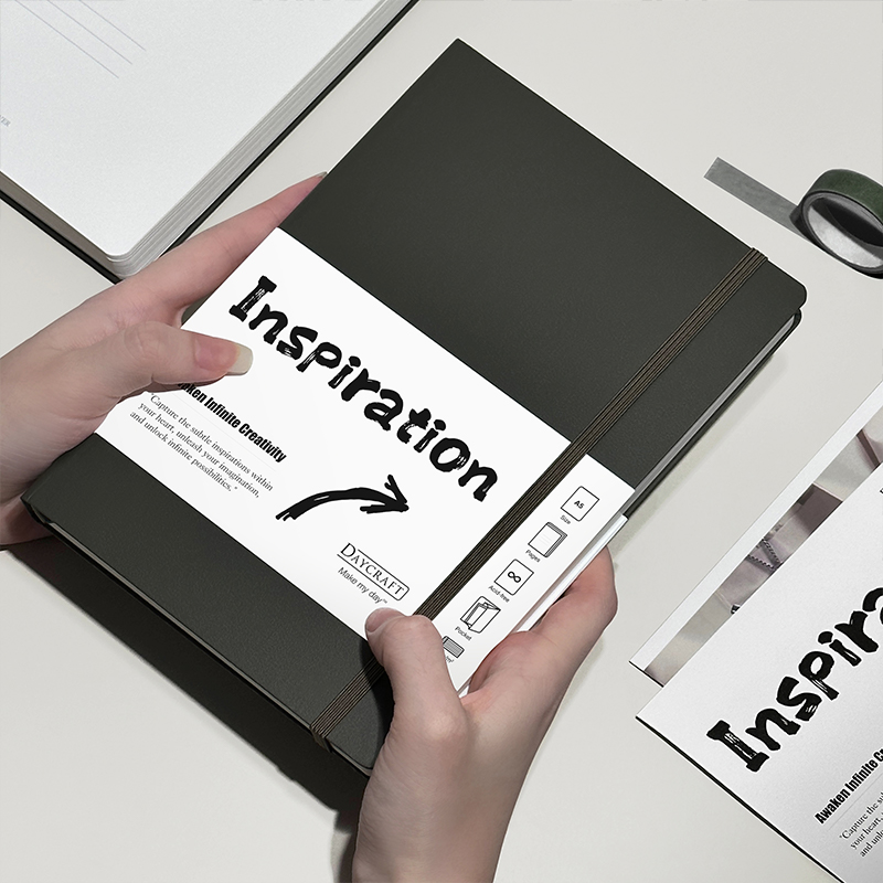 香港Daycraft德格夫灵感笔记本A5中开硬皮记事本商务横线点阵送礼