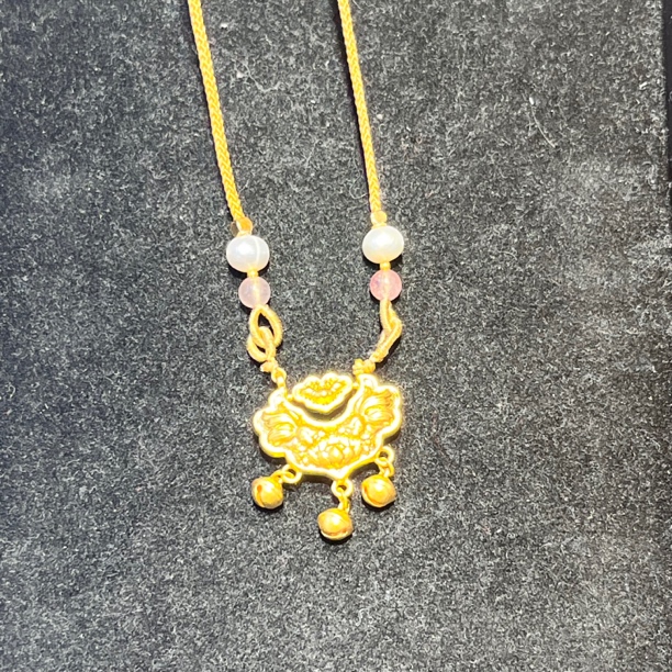 足金999锦鲤锁包套链C0002 （赠编绳）