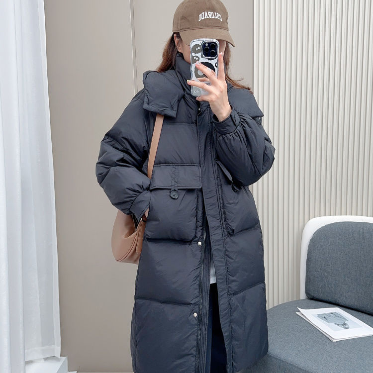 波司澄羽绒棉服女冬季厚外套2023新款韩版宽松长款过膝加厚防寒大