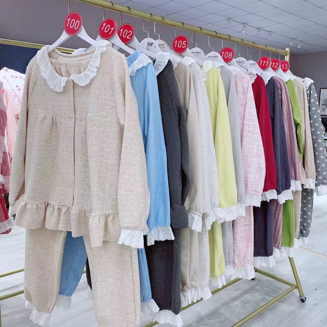 pinkgrapepinkgrape原创设计春秋长袖长裤棉套装家居服2178631