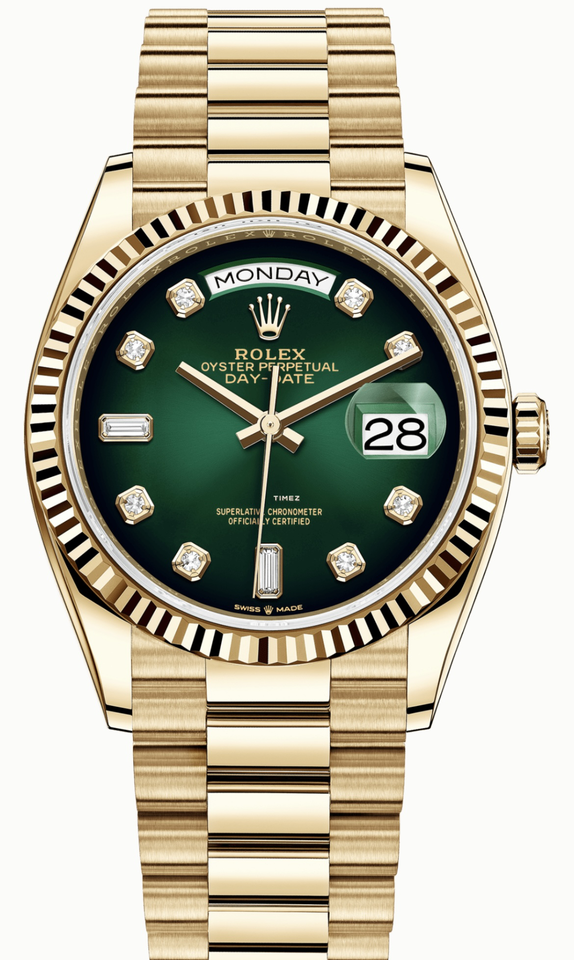 99新 Rolex/劳力士 杭邸·128238 烟熏绿 21年全套