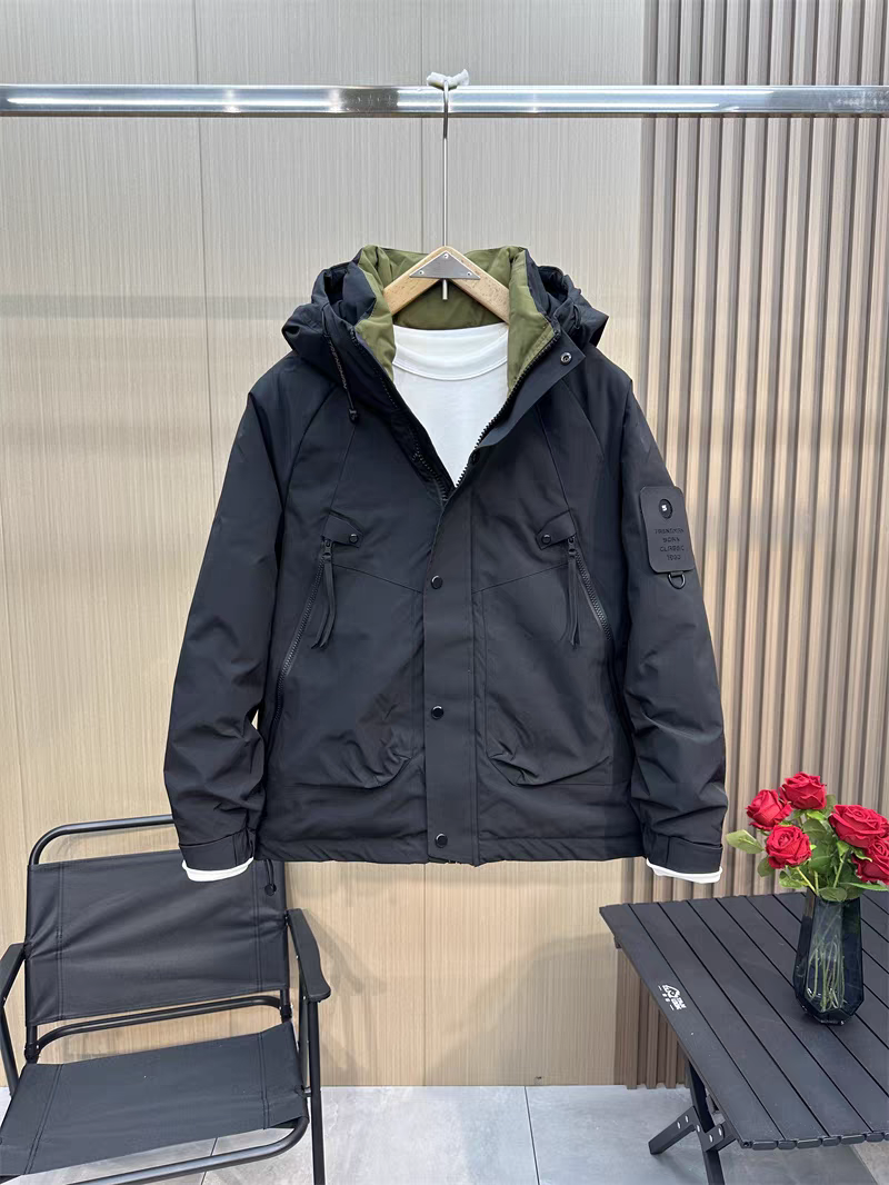 D05#冬季新款羽绒服连帽保暖百搭时尚男款