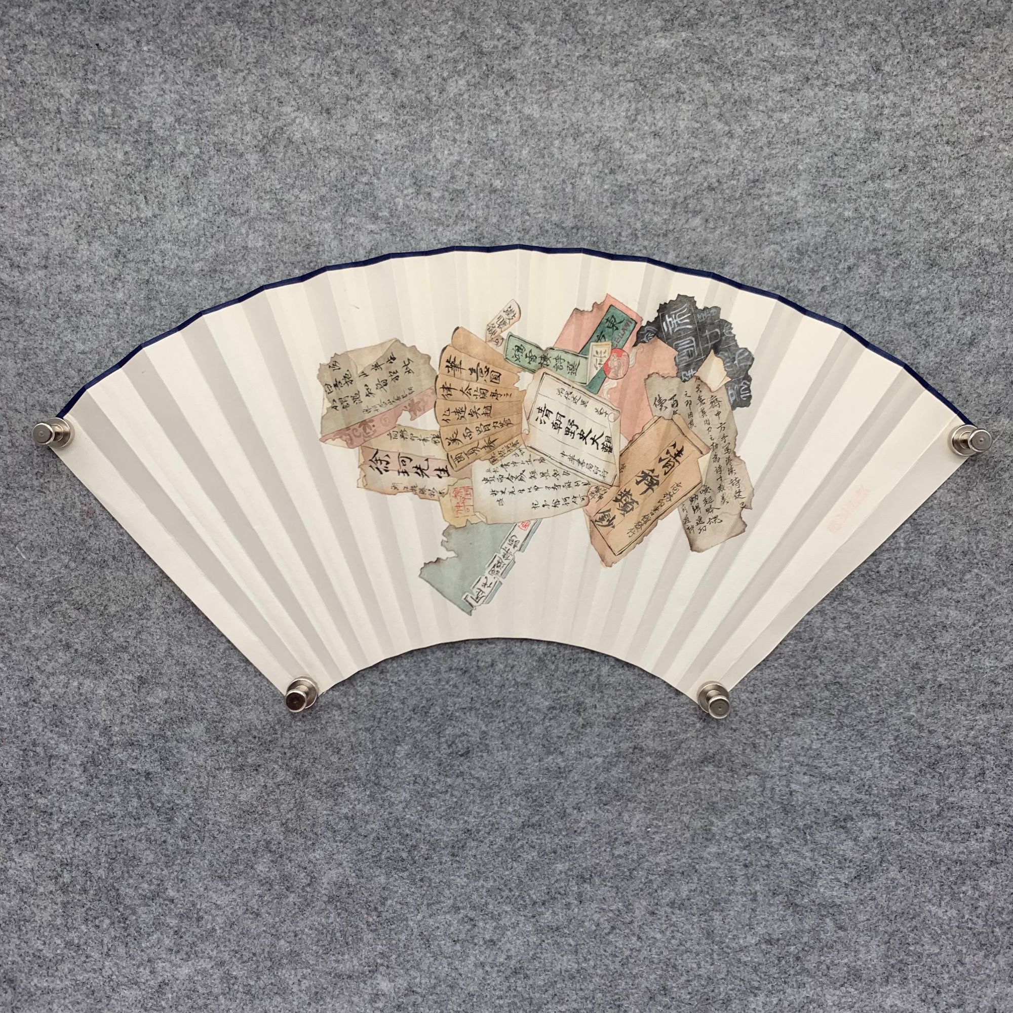 【泽黎长物  锦灰堆扇面】2.0排口通用，锦灰堆扇面，精品手工超薄
