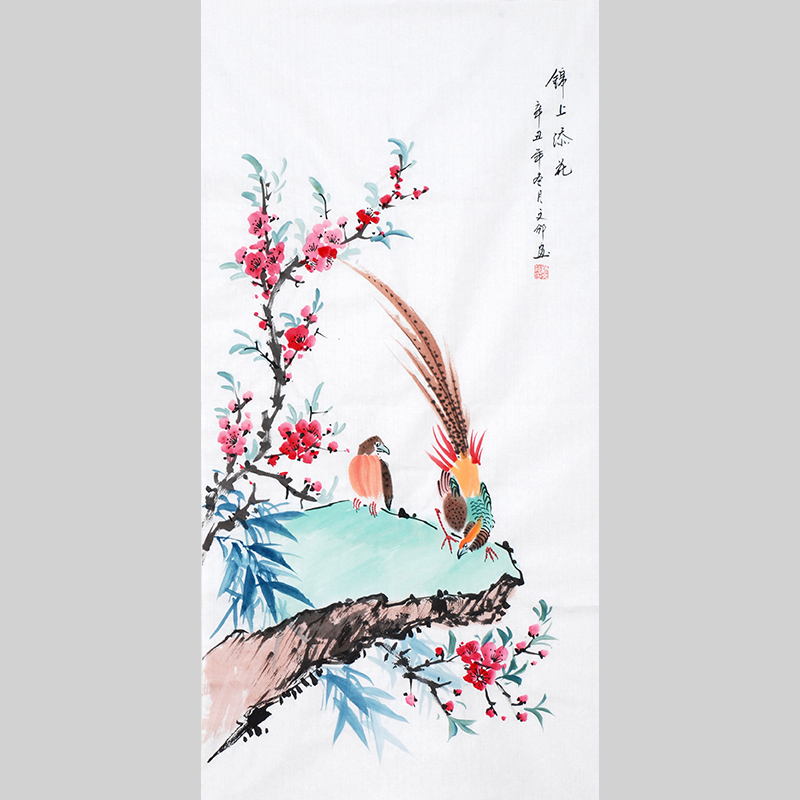 手绘手画真画国画书画花鸟山水人物客厅玄关卧室办公室收藏