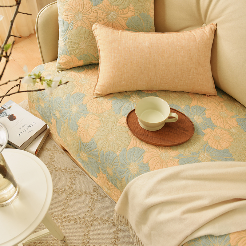 April Town/阳春小镇沪上繁华系列沙发巾靠包高端轻奢四季防滑