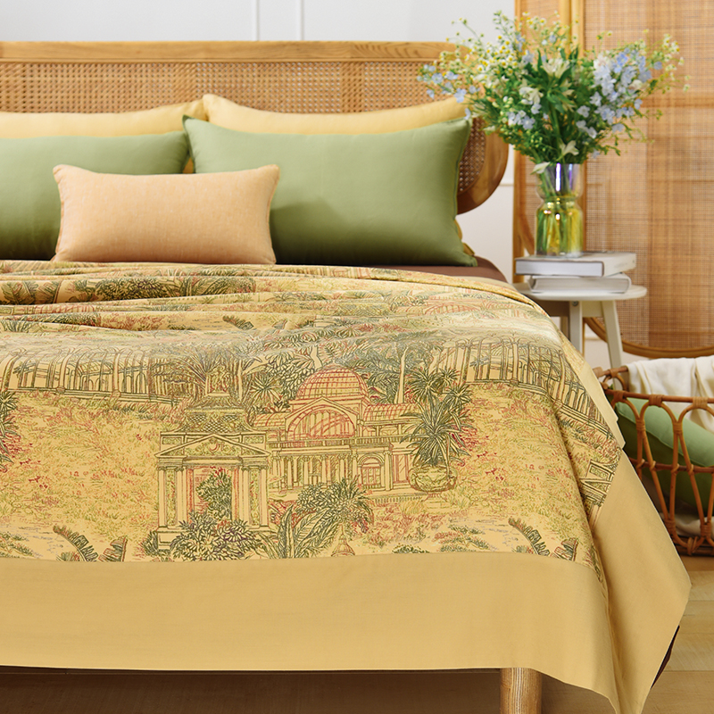 April Town/阳春小镇椰林绿意系列夏凉盖毯空调被凉感午睡