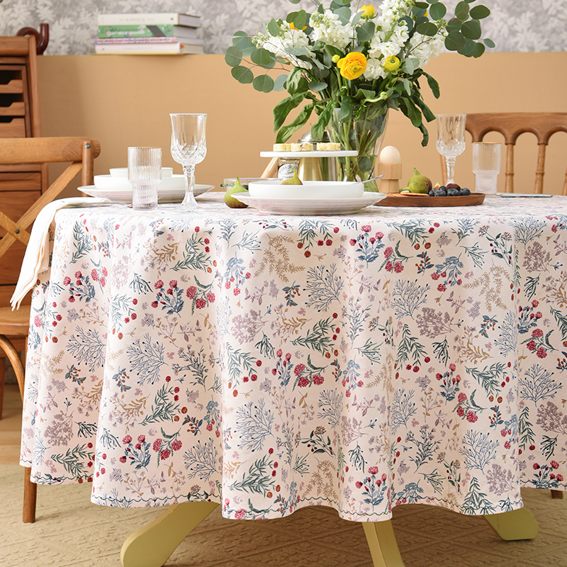 April Town/阳春小镇雅蕊系列圆桌布高端典雅