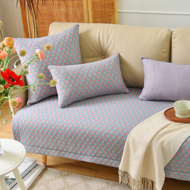 April Town/阳春小镇北欧碎花系列沙发巾靠包四季轻奢复古