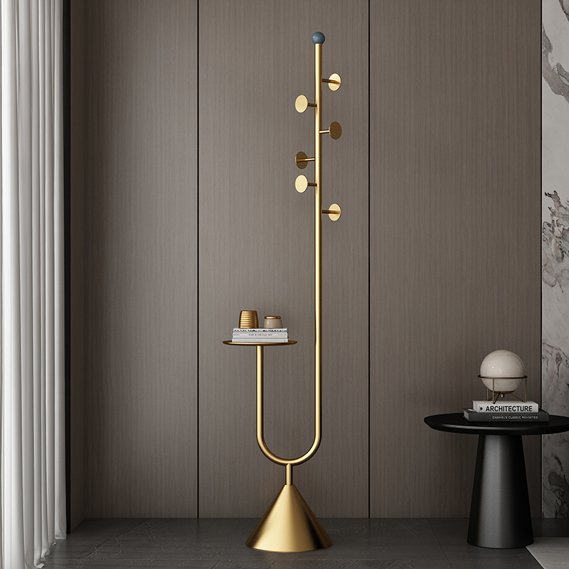 轻奢落地多功能艺术立式衣帽架置物架创意客厅家用衣服架挂衣架