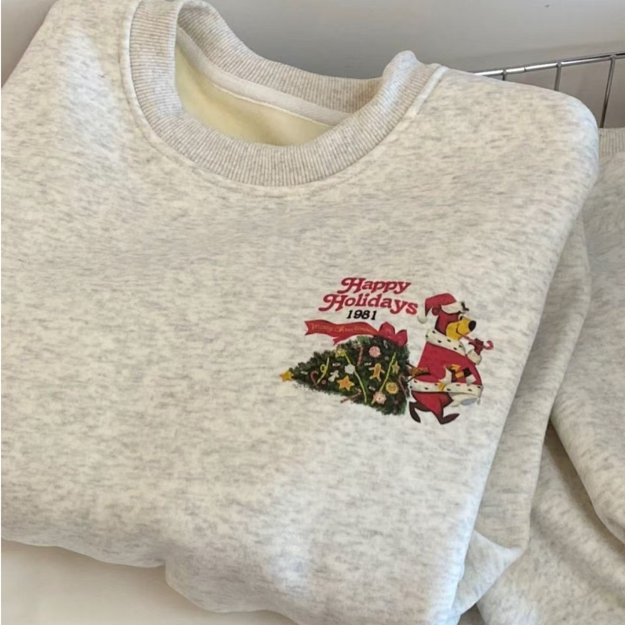 大版AB面圣诞树加绒卫衣  时尚  休闲  圣诞节  女士