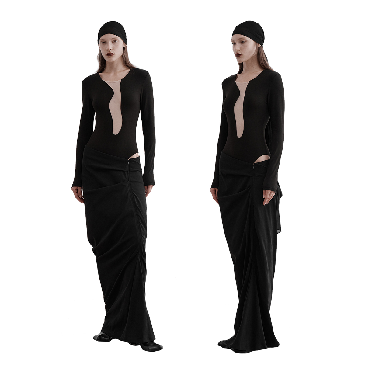 A KIND EGO视错觉流线艺术镂空连体衣 K5337