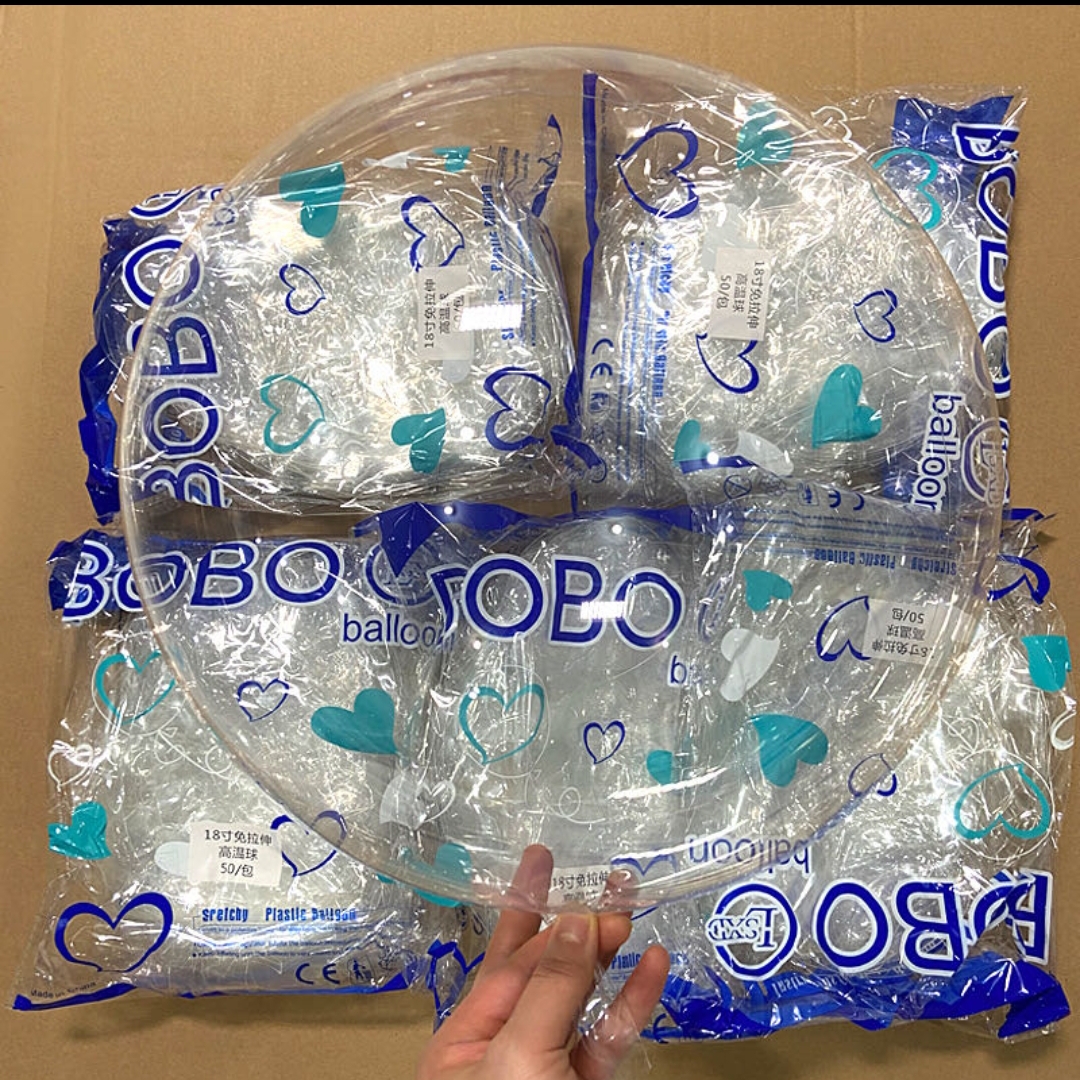 免拉伸波波球皮透明网红气球13  18 20 寸玫瑰花宽口