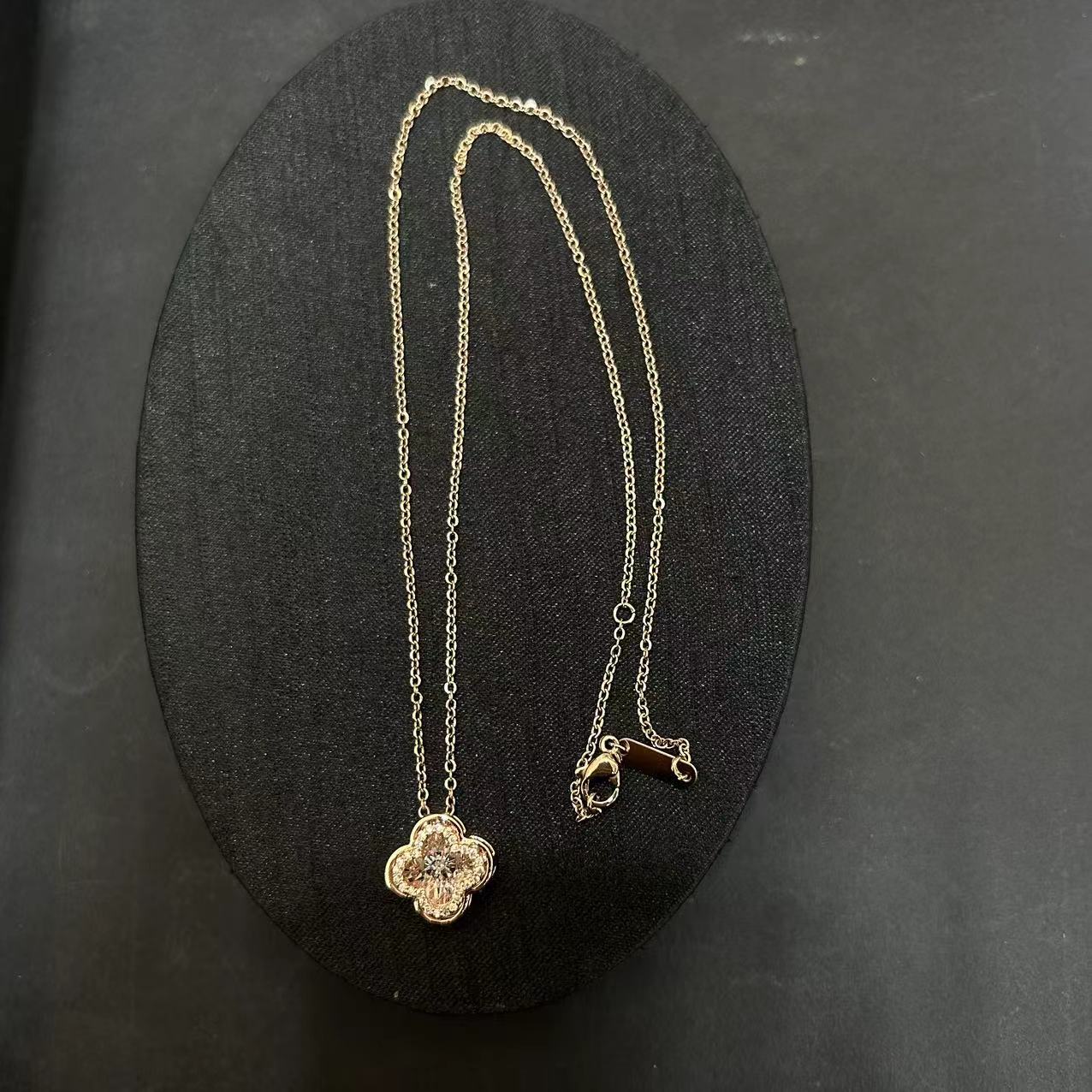 钛钢项链 四叶草项链