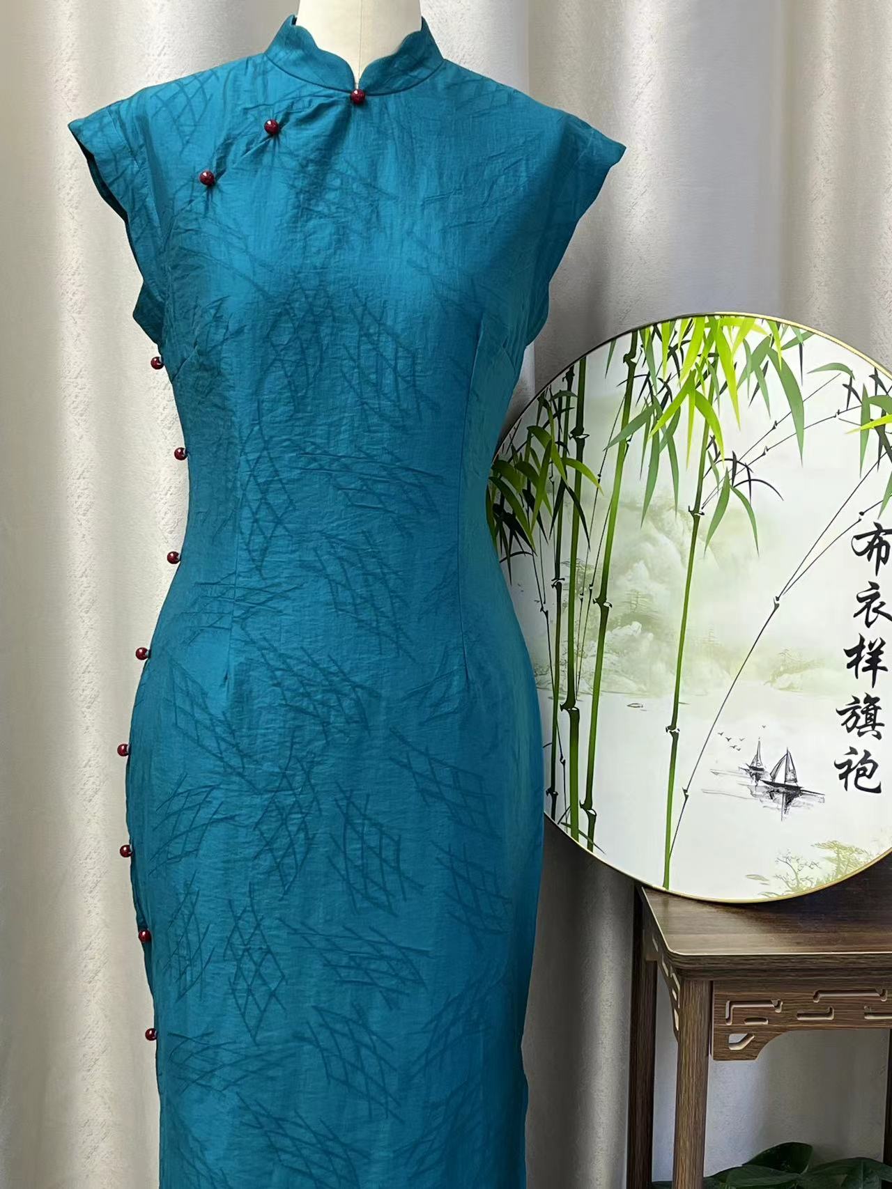 新款改良【国色天香】旗袍修身减龄显瘦日常长款优雅气质礼服