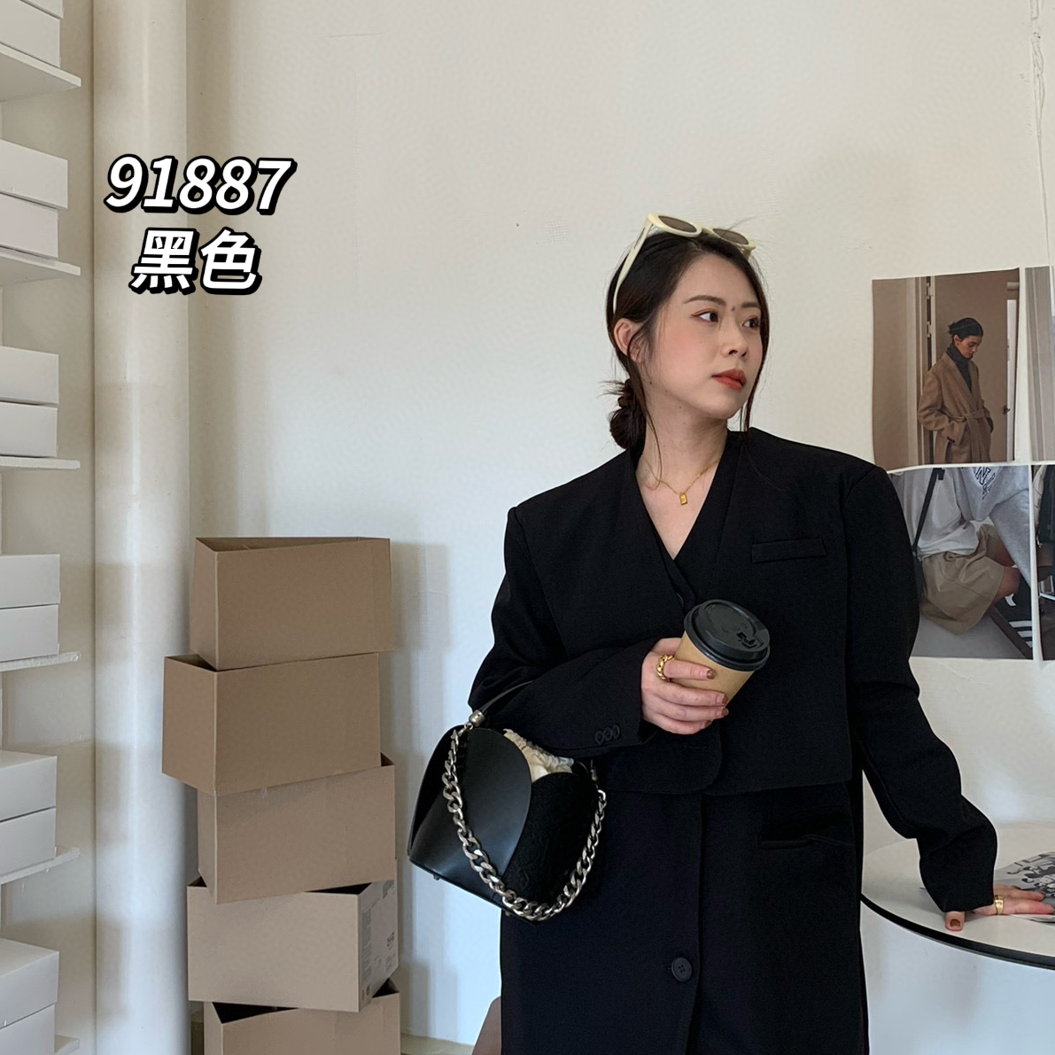 SK-91887-黑色-RAIN.CUN轻奢小众时尚百搭女士包