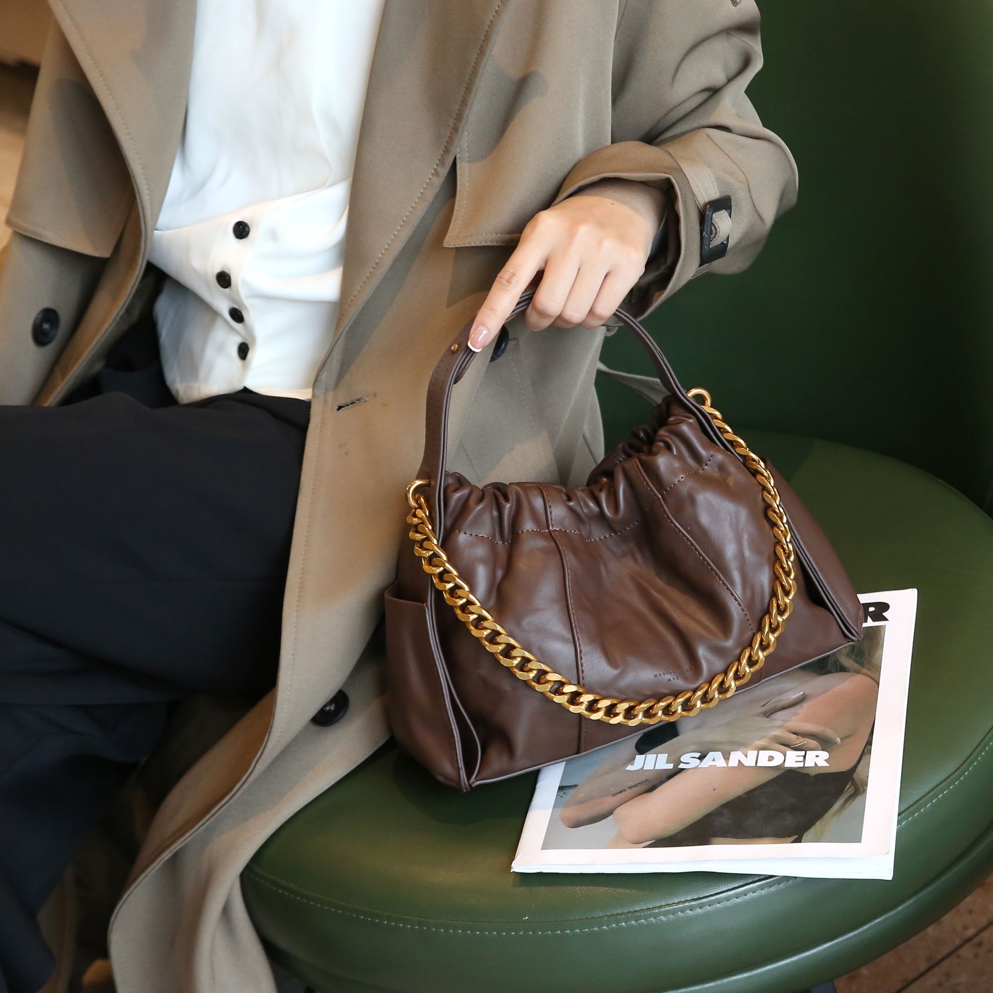 【Show Mi】SKL-6975-咖啡色-轻奢小众时尚百搭女士包