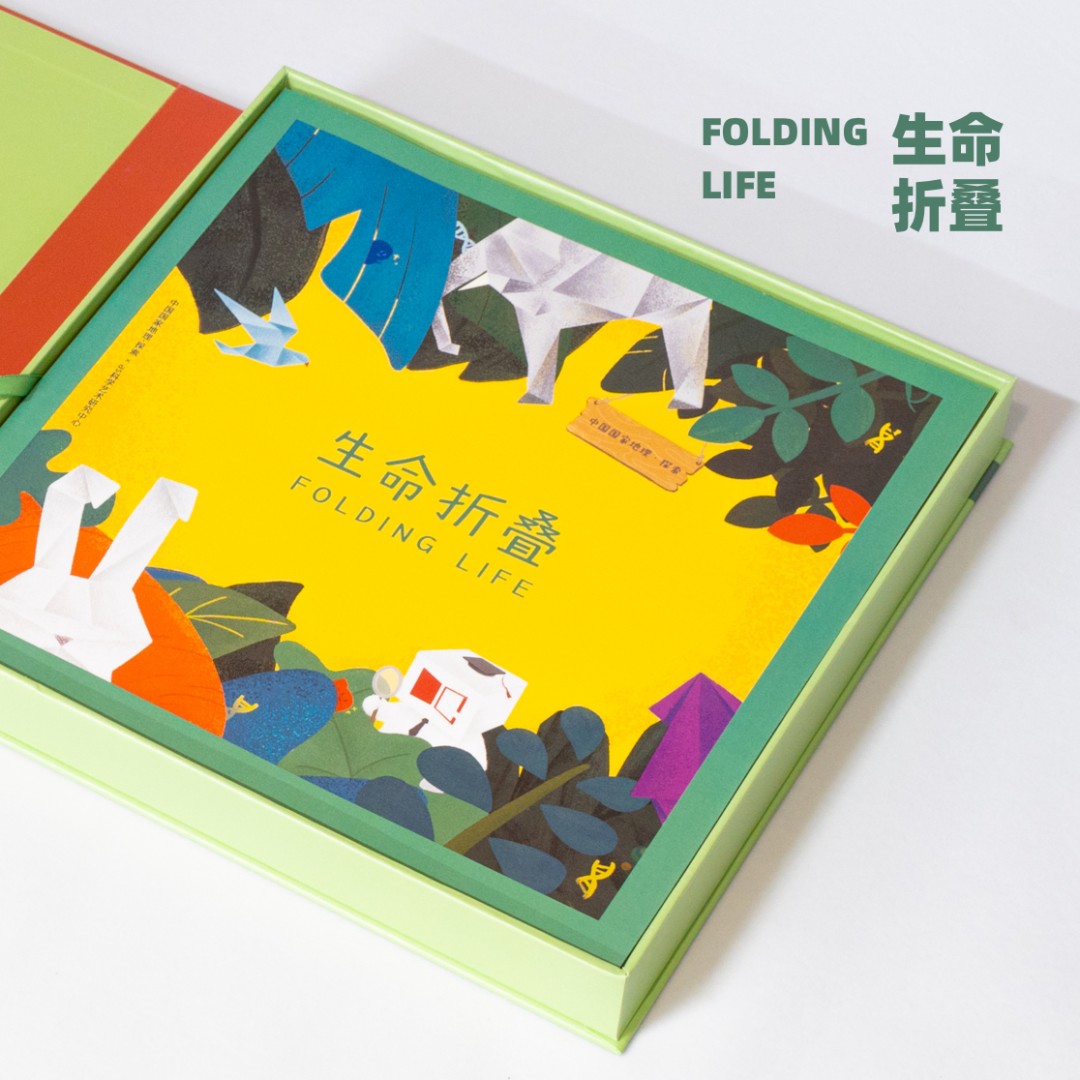 中国国家地理探索生命折叠折纸玩具亲子互动益智玩具知识创意