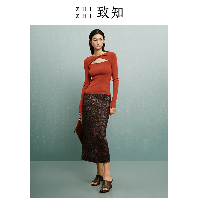 【孤品】步虚词  别致上衣早春新款纽结镂空设计ZZ23SKZA212