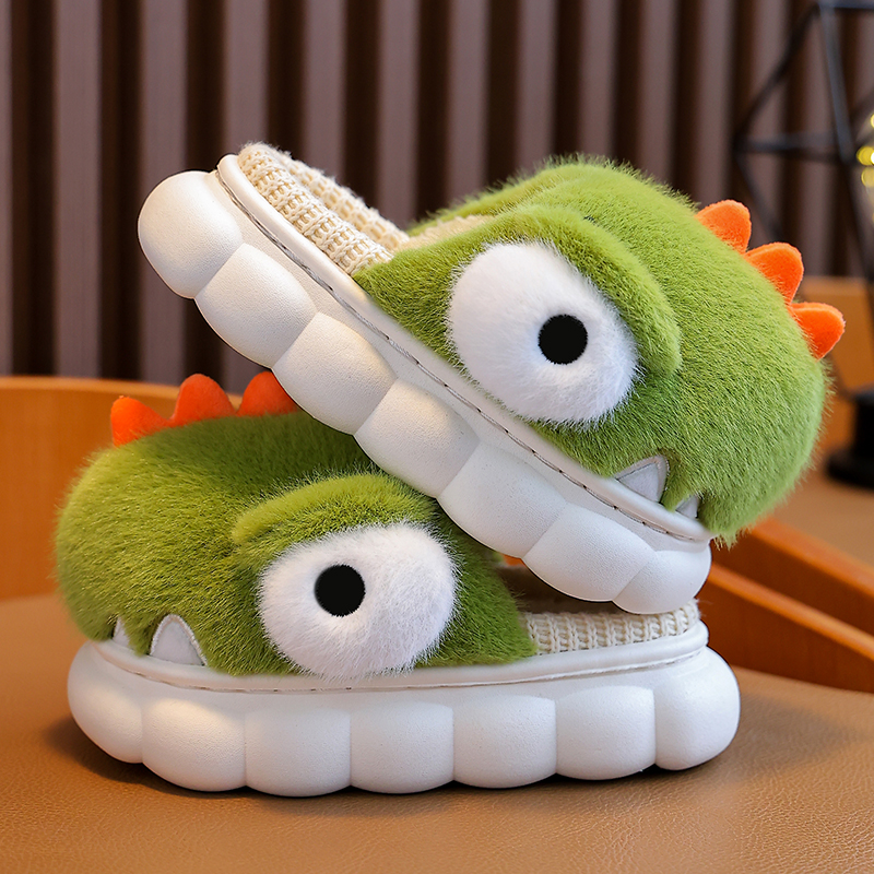 秋冬季儿童棉拖鞋男女童室内外保暖防滑包跟防水小孩宝宝家居棉鞋