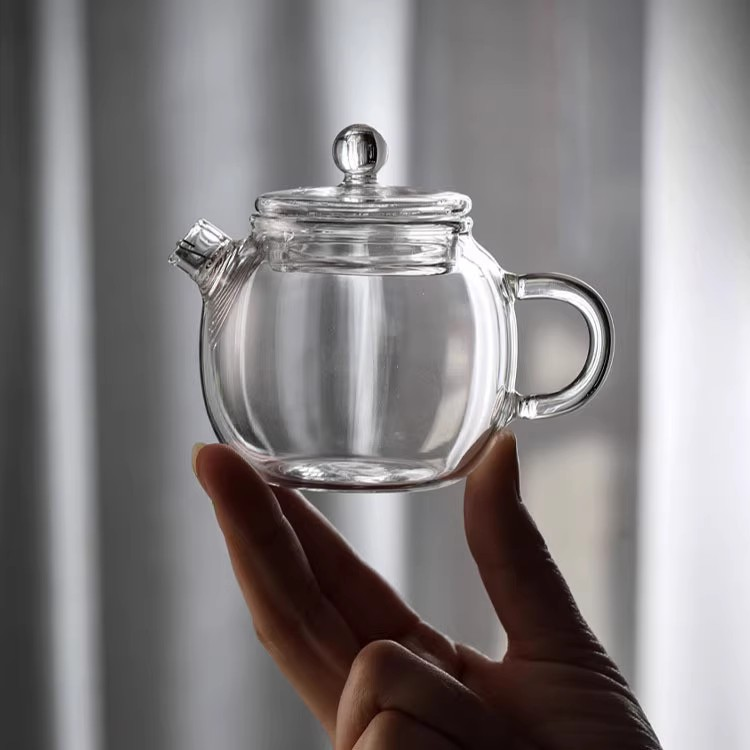 过滤耐热小容量手工迷你小功夫茶绿茶专用透明茶器玻璃泡茶具
