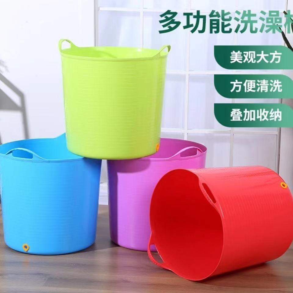 特大号儿童沐浴桶中大童洗澡桶加厚保温塑料加大排水口家用泡澡