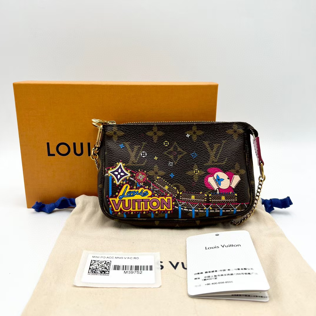 99新 LouisVuitton/路易威登 圣诞游乐园 mini pochette 小麻将包