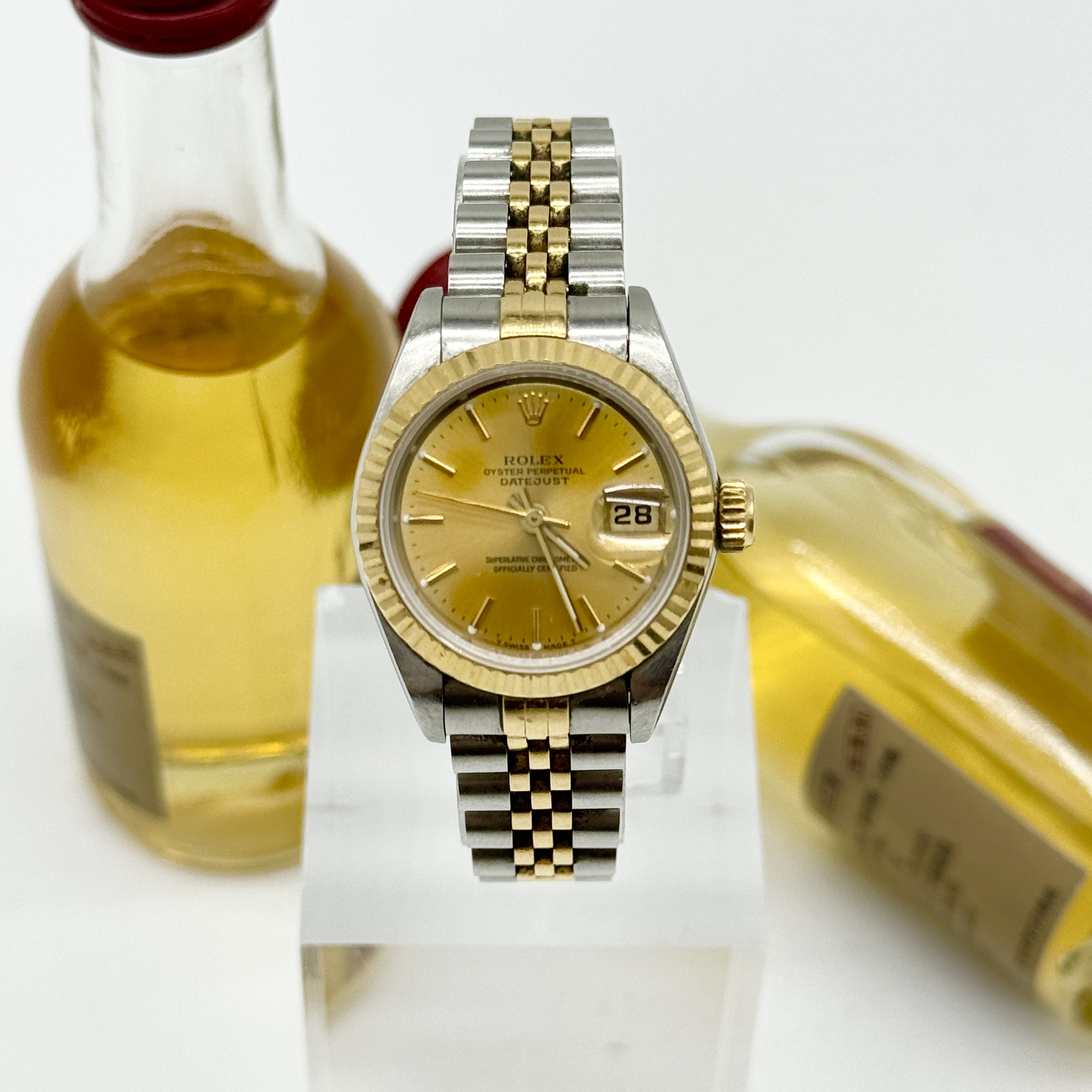 99新 Rolex/劳力士 女装日志 69173 自动机械 间金 精钢 26mm 单