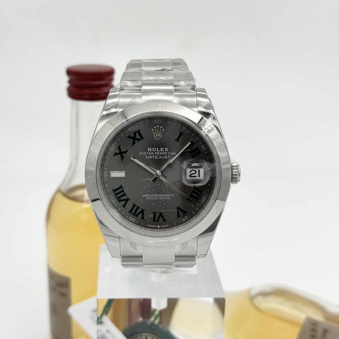 全新未使用 Rolex/劳力士 日志型 自动机械 蚝式钢 41mm 24全