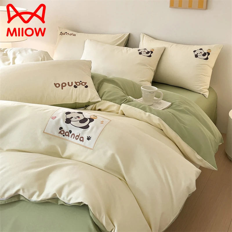 猫人卡通四件套纯棉全棉2024新款秋冬床品床单被套床笠床上三件套