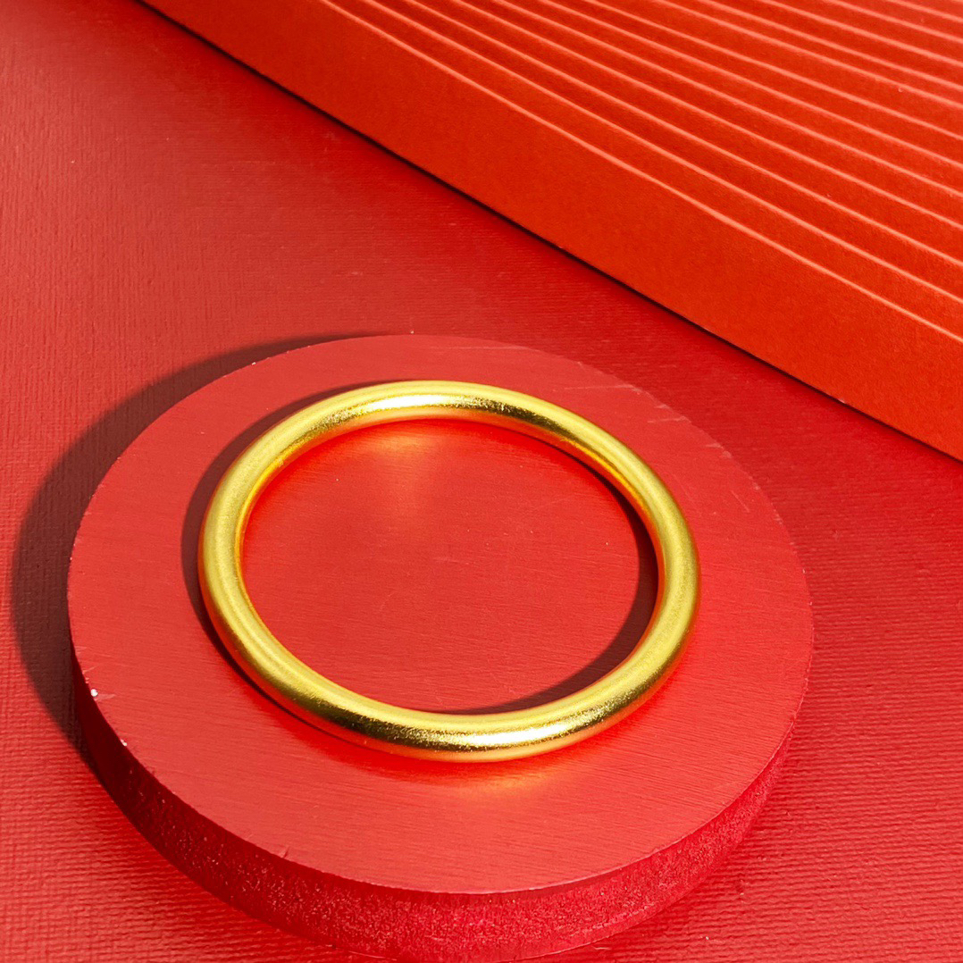 足银手镯 足银手镯古法素圈时尚简约大气百搭