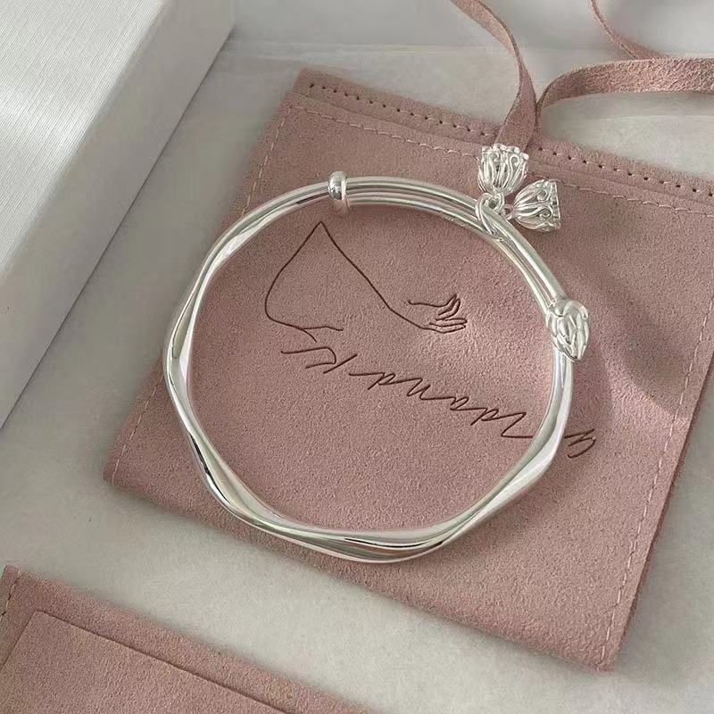 足银手镯 足银999.9 莫比乌斯两世欢推拉手镯时尚百搭简约ins气质