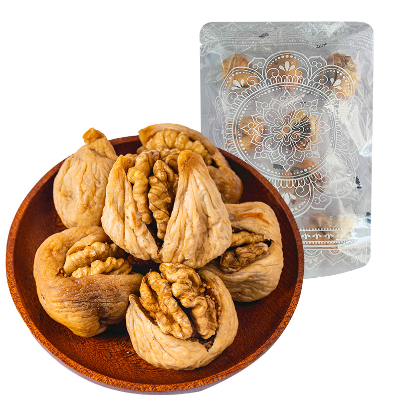 新边界无花果夹核桃200g开袋即食营养无花果果干饱满甄选